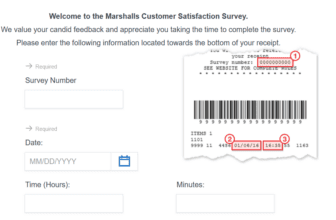 Marshalls Feedback Survey (www.Marshallsfeedback.com)