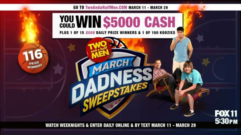 TWO AND A HALF MEN March Dadness Sweepstakes 2024