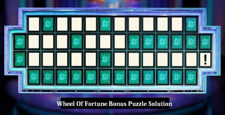 Wheel Of Fortune Bonus Puzzle Answer Today
